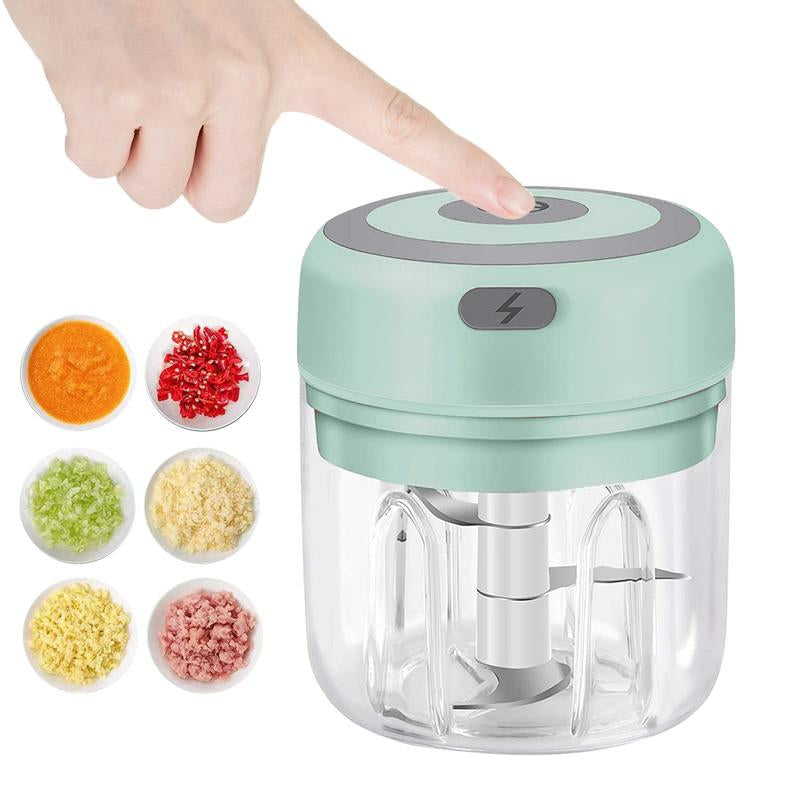Electric Garlic Chopper, Child-Friendly Sensor Blade, Cut-Proof, 5000RPM Portable Vegetable Chopper, Food Chopper, USB Rechargeable Mini Garlic Mincer, Onion Chopper, Kitchen Gadgets, Ginger, Chili, Vegetables