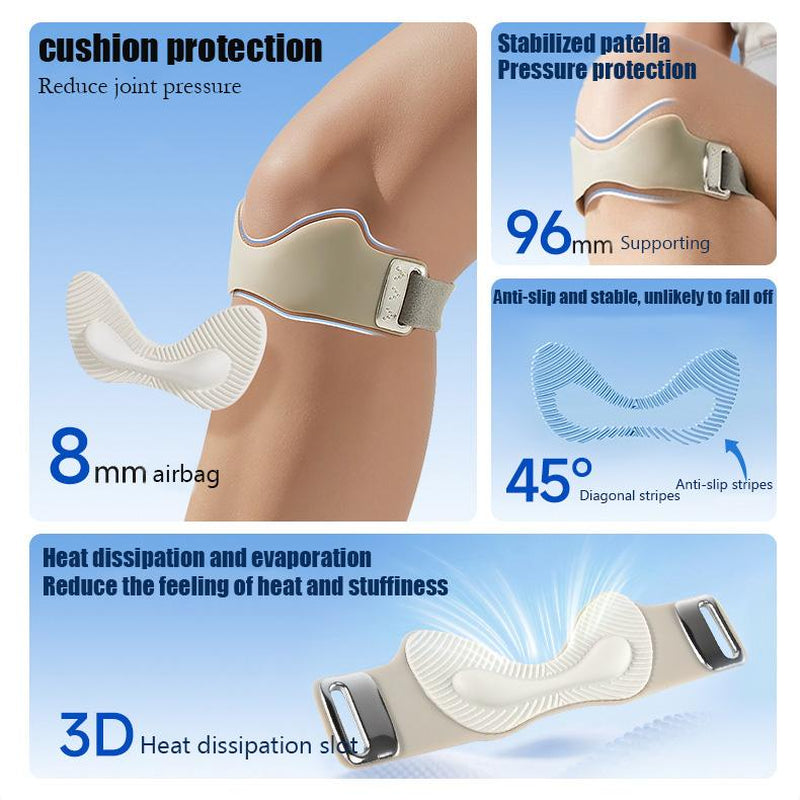 Silicone Patella Knee Strap for Knee Pain Relief – Adjustable Brace for Women & Men, Ideal for Running, Basketball, Volleyball, Squats, Tendonitis, and Jumper’S Knee Support