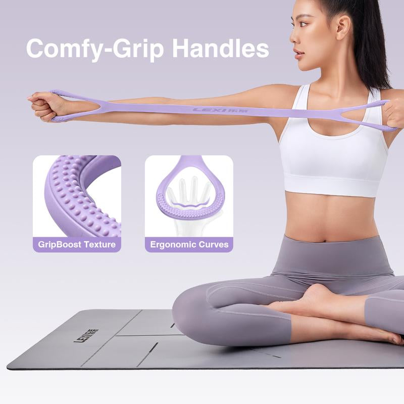 Figure 8 Resistance Bands for Women Men 8 Shaped Silicone Material Original Stretch Band for Arms Chest Expander Yoga Gym Fitness Home Workout Quick Effective Workouts Ergonomic Design Skin Friendly Portable Full Body Toning