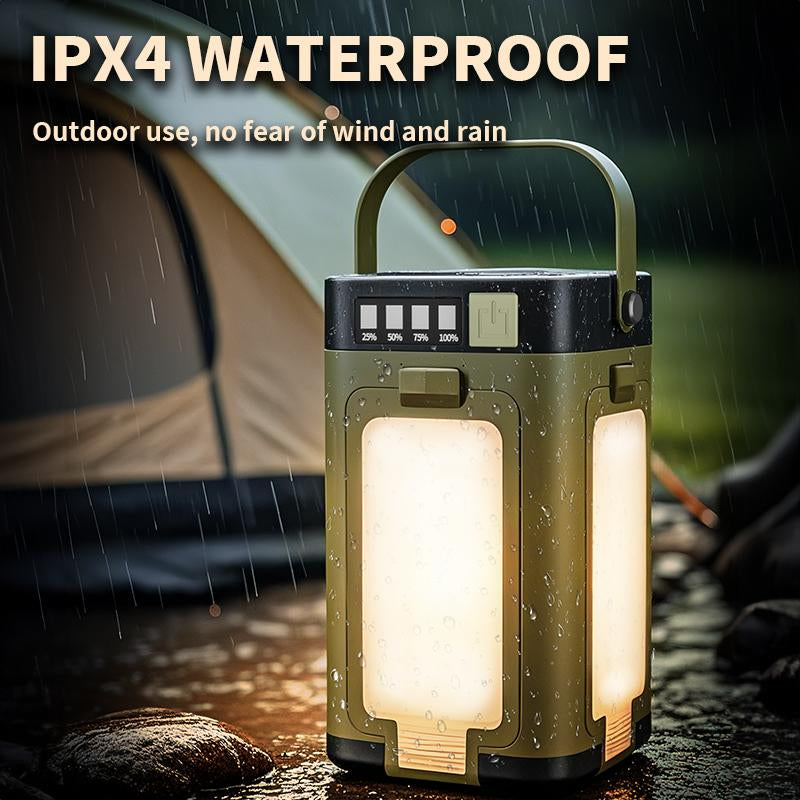Folding 4-Leaf Solar Camping Light - Leaf Solar Camping Lantern and Flashlight - Portable Camping Light, Usb-C/Sun Rechargeable, 6 Modes, Splash Proof, Outdoor Emergency Light, Hiking, Power Outage