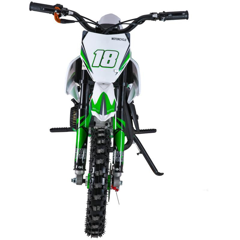 XIOTURI 49CC 2-Stroke Kids Gas Dirt Bike W/ Dual Disc Brakes (Green)