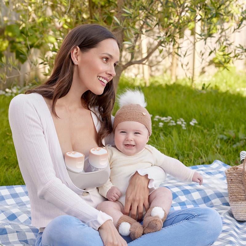 Momcozy Hands-Free Breast Pump S12 Pro, Wearable & Portable Pump with Soft Doublefit Flange, 3 Modes | 9 Levels Double Electric Pump, Smart Display, 24Mm,B