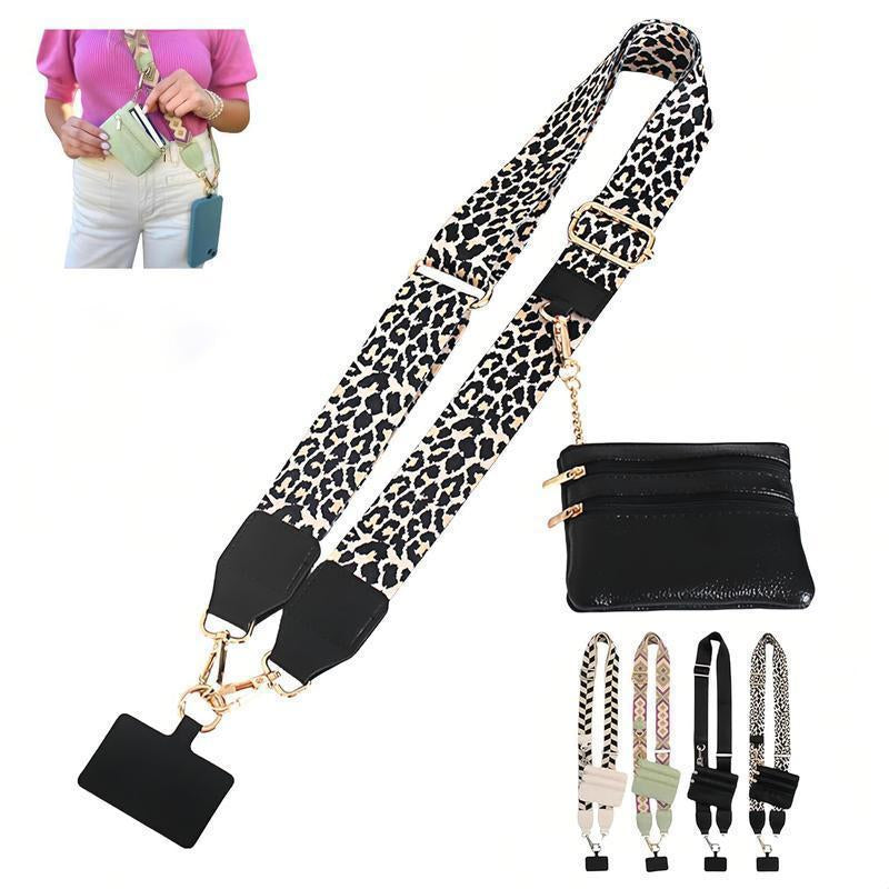 Chic Crossbody Phone Holder for Women – Adjustable Strap + Zippered Pouch! Perfect for On-The-Go, Fits All Smartphones Crossbody Strap