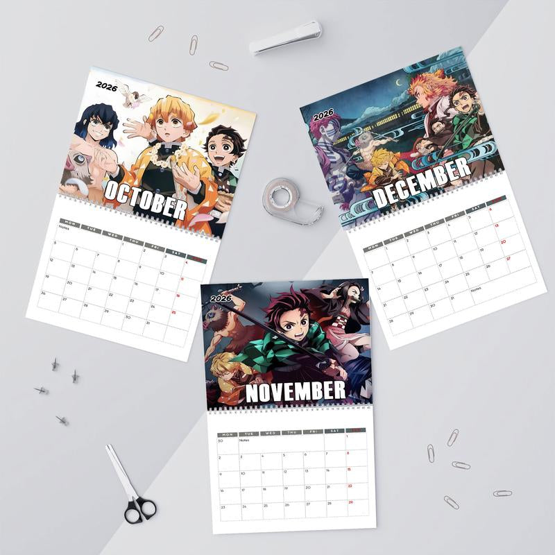 2026 DS Wall Calendar, Cute Japanese Anime, Gifts for Her