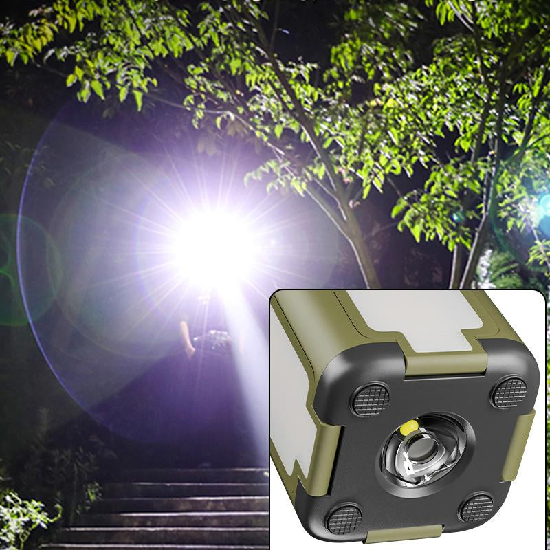 Folding 4-Leaf Solar Camping Light - Leaf Solar Camping Lantern and Flashlight - Portable Camping Light, Usb-C/Sun Rechargeable, 6 Modes, Splash Proof, Outdoor Emergency Light, Hiking, Power Outage