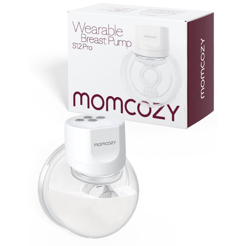 Momcozy Hands-Free Breast Pump S12 Pro, Wearable & Portable Pump with Soft Doublefit Flange, 3 Modes | 9 Levels Double Electric Pump, Smart Display, 24Mm,B