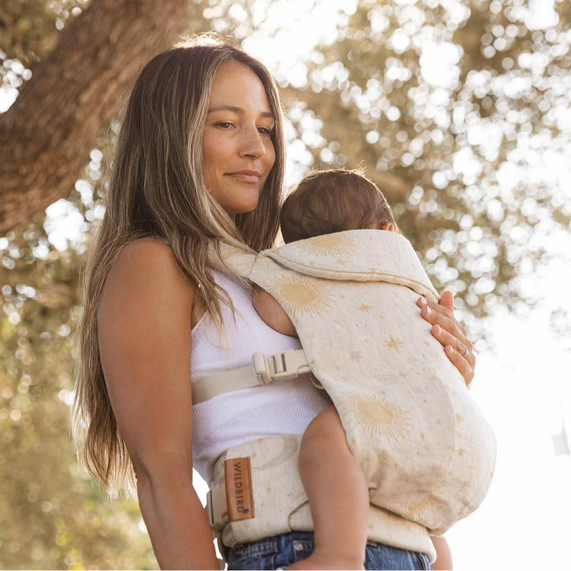 Wildbird Aerial Buckle Carrier Soft Structured Baby Carrier for Infant to Toddlers Breathable Linen Lumbar Support Adjustable Fit Postpartum Friendly