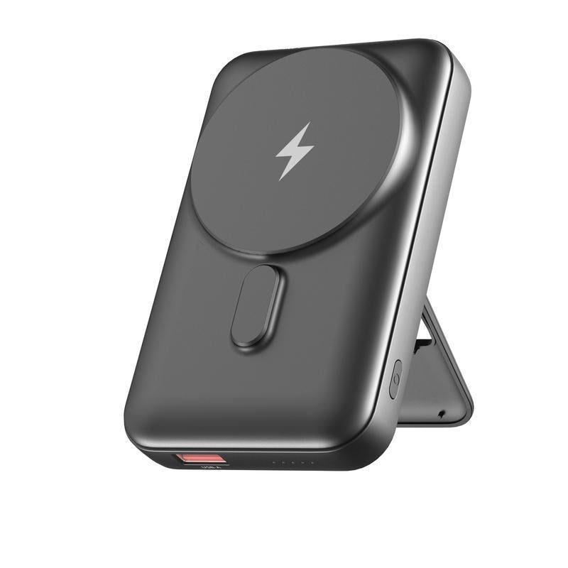 Magnetic Power Bank, 10,000Mah Wireless Portable Charger with 22.5W Max Fast Charging, Built-In USB-C and Lightning Cable, Fast Charging Battery Pack with Phone Stand for Iphone 16/15/14/13/12/Pro/Pro Max