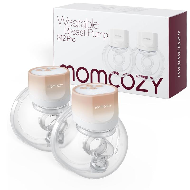 Momcozy Hands-Free Breast Pump S12 Pro, Wearable & Portable Pump with Soft Doublefit Flange, 3 Modes | 9 Levels Double Electric Pump, Smart Display, 24Mm,B