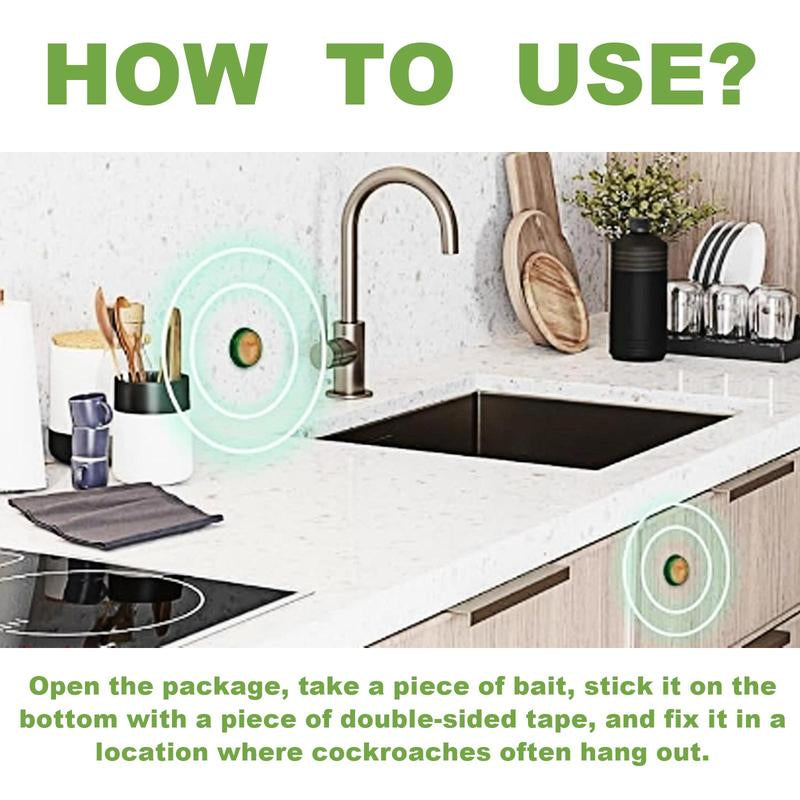 1-4Boxes ECOLOCK Roach Repellent, Quick-Action Bait Limited Time Discountcockroach Gel Bait Pest Control Kit Rodent Repellent Pouches for Indoor & Outdoor Multi-Surface Microfiber Floor Mop Roach Killer Indoor Infestation Cockroach Gel Bait,