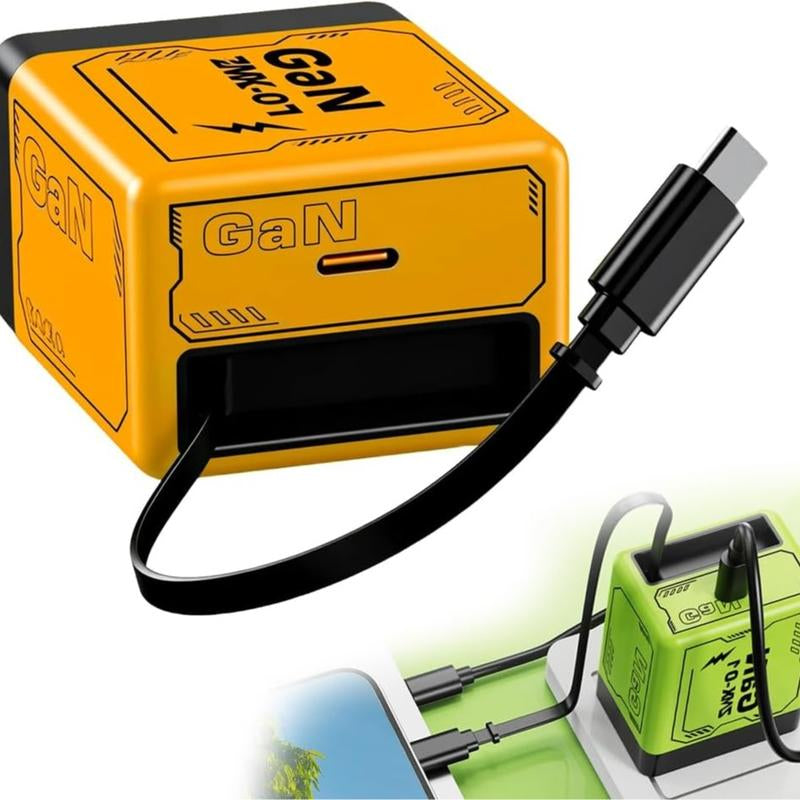 3 In1 GAN 120W Fast Charger,Gan Smart Charger Scalable 120W Max Fast Charging Module,Retractable Phone Charger Wall Plug,Multi-Functional Fast Charger for Mobile Phone and Tablet Computer