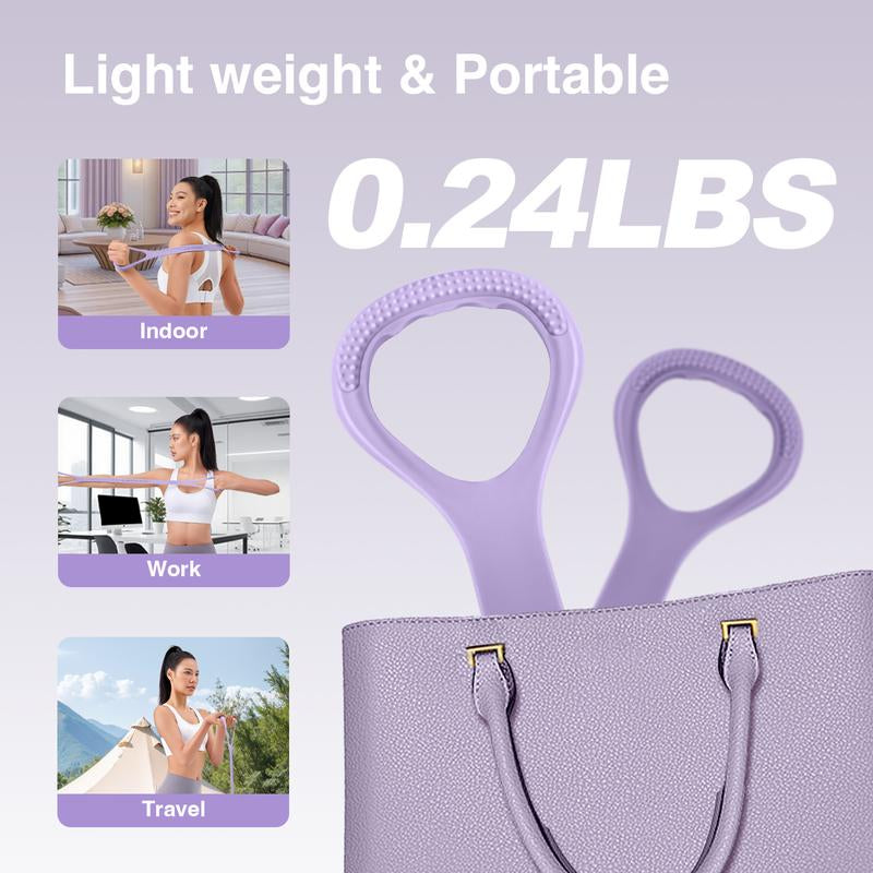 Figure 8 Resistance Bands for Women Men 8 Shaped Silicone Material Original Stretch Band for Arms Chest Expander Yoga Gym Fitness Home Workout Quick Effective Workouts Ergonomic Design Skin Friendly Portable Full Body Toning