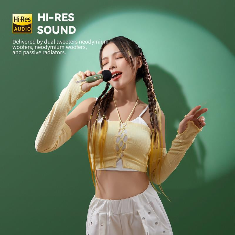 Divoom Ditoo-Mic Mini Karaoke with Microphone Pixel Art Bluetooth Speaker Portable Wireless Microphones & Party Lights for Kids Adults Birthday Gifts for Girls Boys Family Home Party Speker Audio - Smartphone