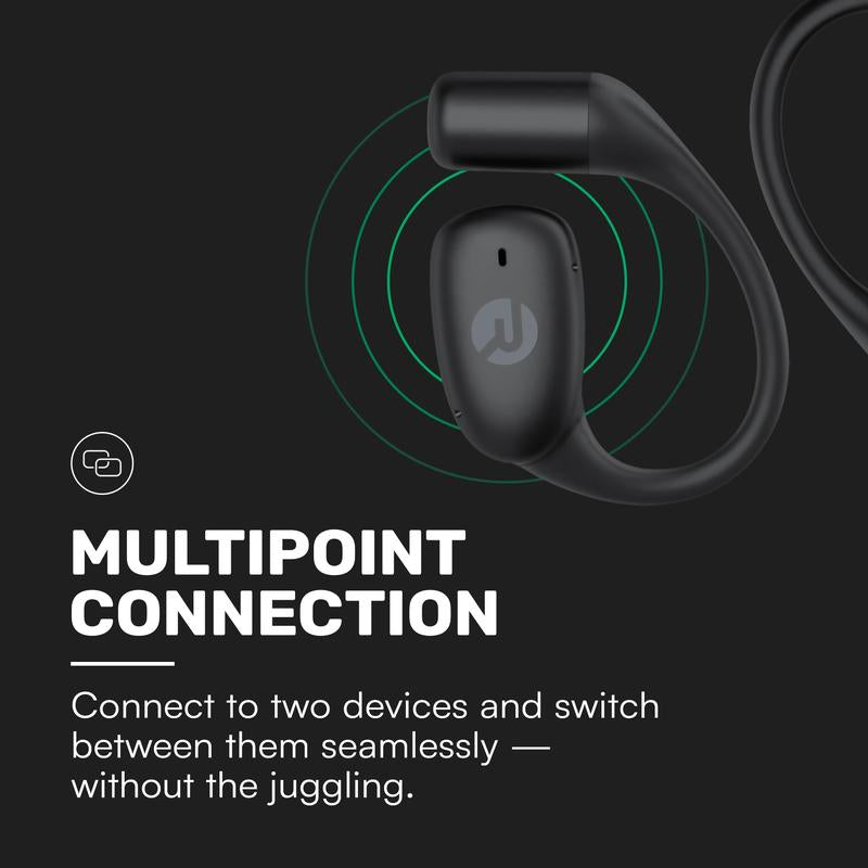 Raycon Essential Open Earbuds – True Wireless Open Ear Bluetooth 6.0 Headphones, Ultra-Lightweight, Comfort Hook Design, IPX5 Water Resistant, 36 Hours of Battery Life