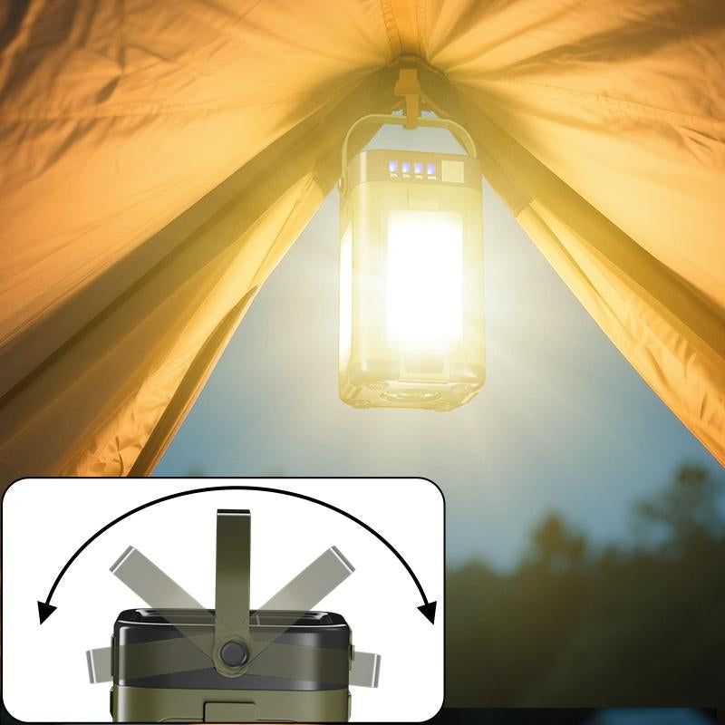 Folding 4-Leaf Solar Camping Light - Leaf Solar Camping Lantern and Flashlight - Portable Camping Light, Usb-C/Sun Rechargeable, 6 Modes, Splash Proof, Outdoor Emergency Light, Hiking, Power Outage
