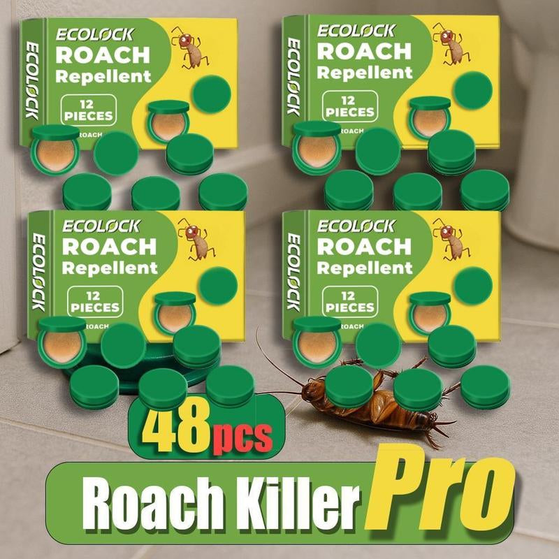 1-4Boxes ECOLOCK Roach Repellent, Quick-Action Bait Limited Time Discountcockroach Gel Bait Pest Control Kit Rodent Repellent Pouches for Indoor & Outdoor Multi-Surface Microfiber Floor Mop Roach Killer Indoor Infestation Cockroach Gel Bait,