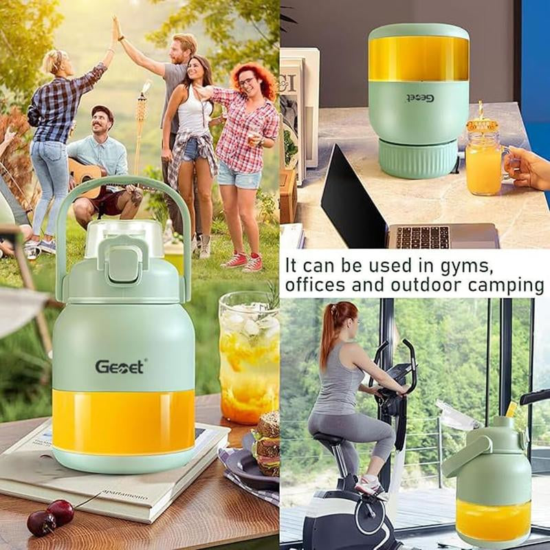 Portable Electric Juicer & Personal Blender,– Dual-Lid with Straw, Leak-Proof, Multi-Speed Blending, Healthy Fruit & Veg Drinks, Perfect for Home, Gym, Travel & On-The-Go, Easy to Clean, Bpa-Free, Great Gift Juicermachine, Cold Pressed Juicer