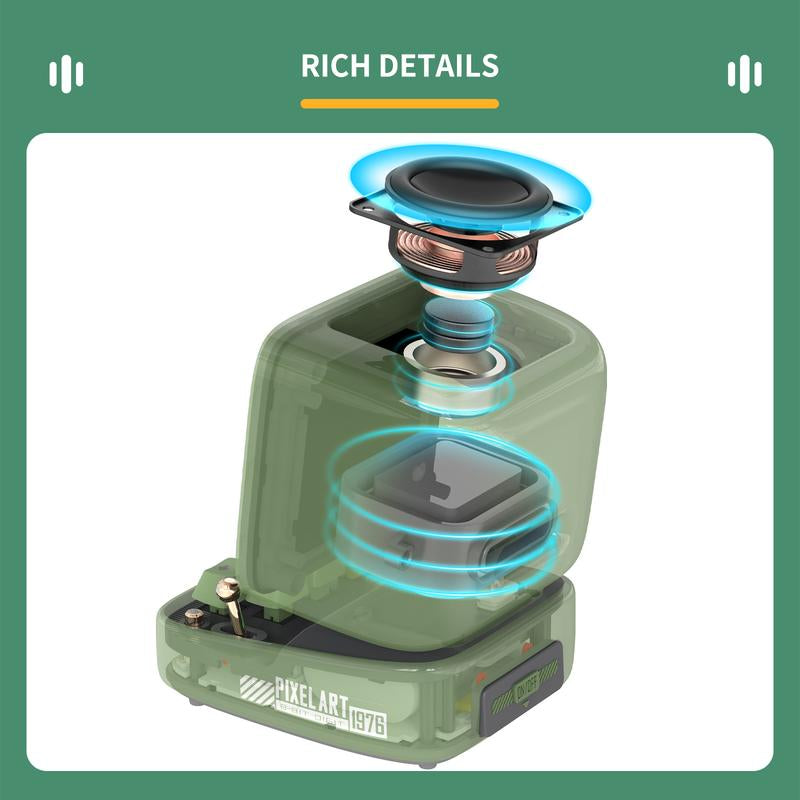 Divoom Ditoo-Mic Mini Karaoke with Microphone Pixel Art Bluetooth Speaker Portable Wireless Microphones & Party Lights for Kids Adults Birthday Gifts for Girls Boys Family Home Party Speker Audio - Smartphone