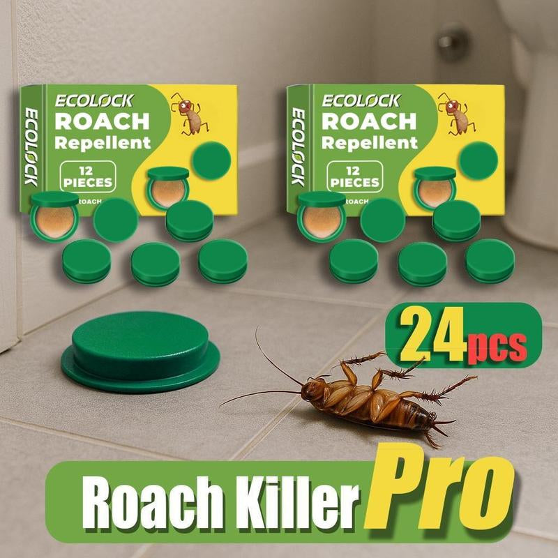 1-4Boxes ECOLOCK Roach Repellent, Quick-Action Bait Limited Time Discountcockroach Gel Bait Pest Control Kit Rodent Repellent Pouches for Indoor & Outdoor Multi-Surface Microfiber Floor Mop Roach Killer Indoor Infestation Cockroach Gel Bait,