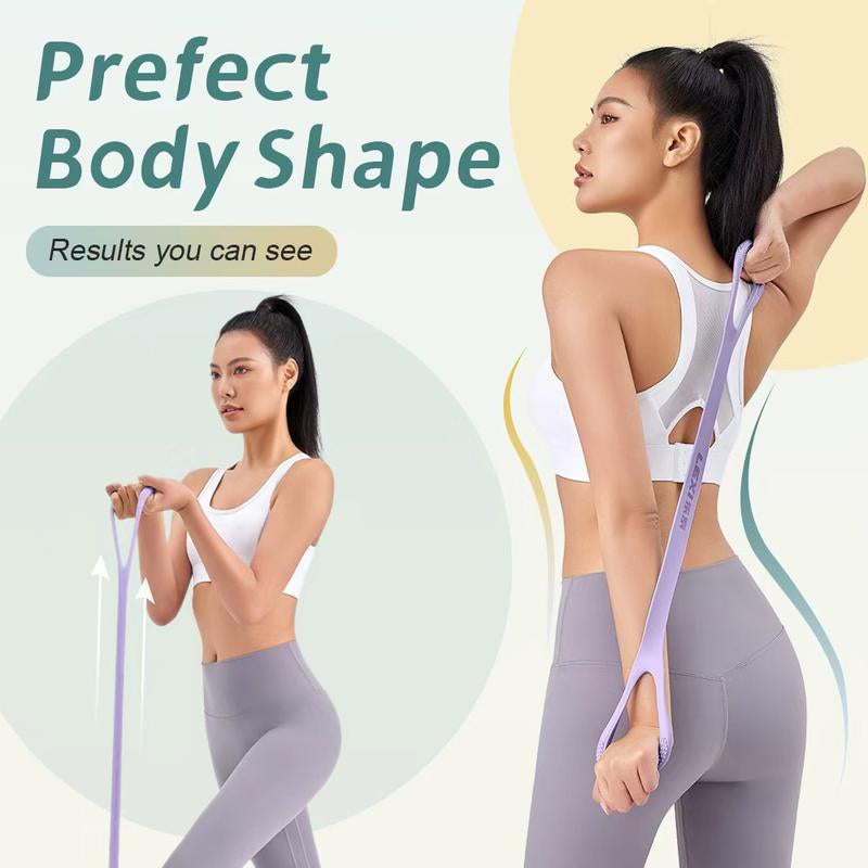 Figure 8 Resistance Bands for Women Men 8 Shaped Silicone Material Original Stretch Band for Arms Chest Expander Yoga Gym Fitness Home Workout Quick Effective Workouts Ergonomic Design Skin Friendly Portable Full Body Toning