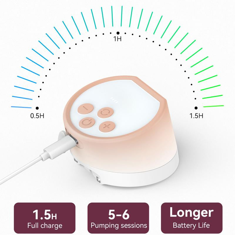 Momcozy Hands-Free Breast Pump S12 Pro, Wearable & Portable Pump with Soft Doublefit Flange, 3 Modes | 9 Levels Double Electric Pump, Smart Display, 24Mm,B
